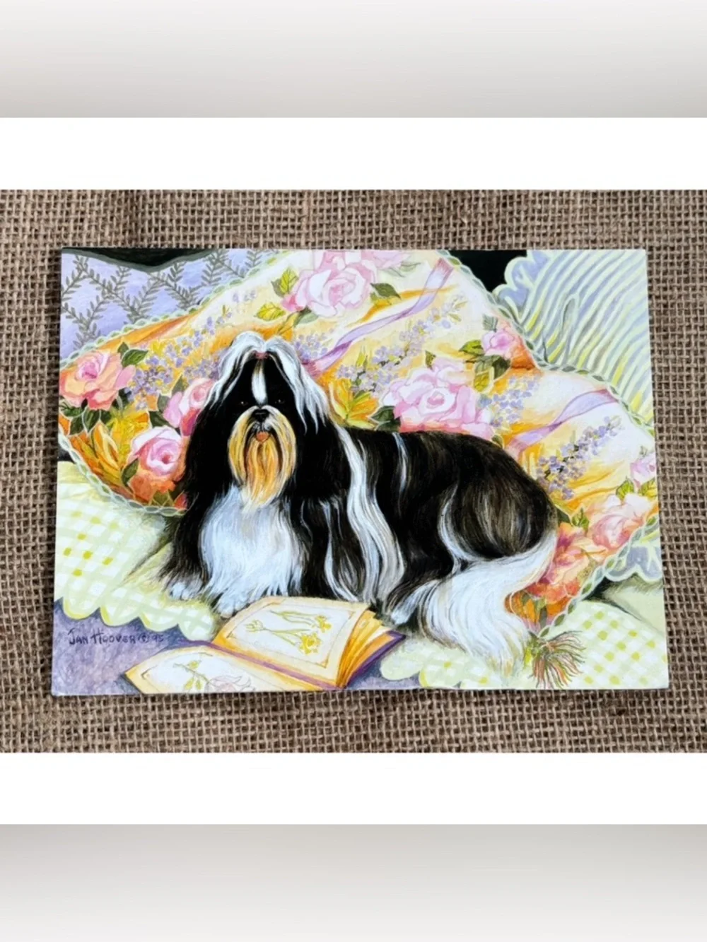 Jade By Jan Hoover Shih Tzu Dog Birthday Card Cute Animal Sweet Twee Framable